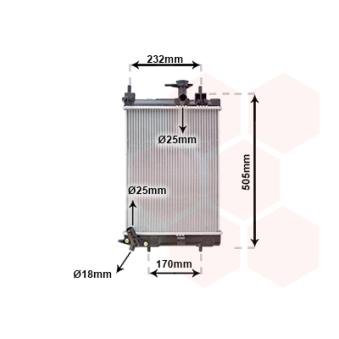 Radiateur, refroidissement du moteur VAN WEZEL 11002071