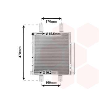 Condenseur, climatisation VAN WEZEL OEM 88450b2010