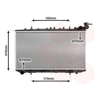 Radiateur, refroidissement du moteur VAN WEZEL OEM 2141071J00