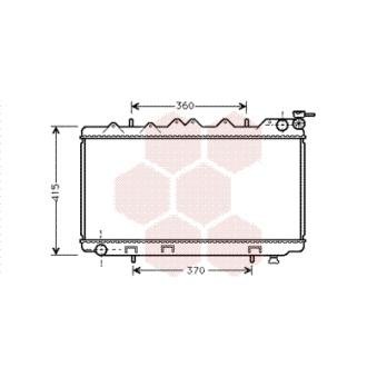 Radiateur, refroidissement du moteur VAN WEZEL OEM 2141064J00