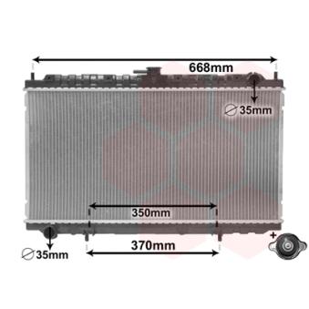 Radiateur, refroidissement du moteur VAN WEZEL OEM 214102F000