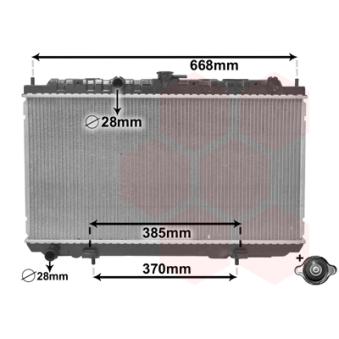Radiateur, refroidissement du moteur VAN WEZEL OEM 21410BM402