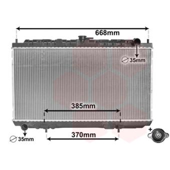 Radiateur, refroidissement du moteur VAN WEZEL 13002216