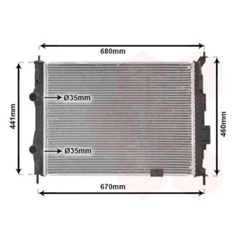 Radiateur, refroidissement du moteur VAN WEZEL OEM 21400JD000