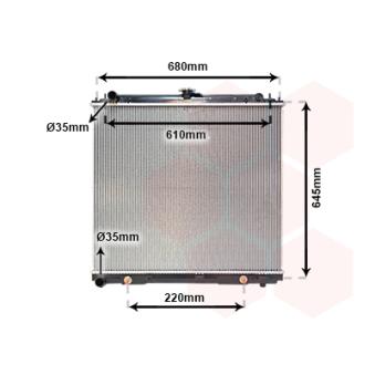Radiateur, refroidissement du moteur VAN WEZEL OEM 21460EB30A