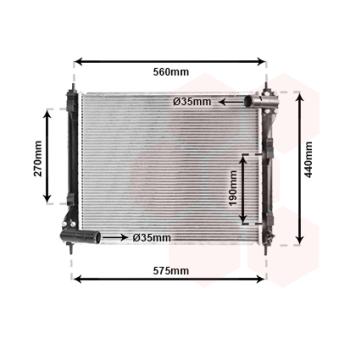Radiateur, refroidissement du moteur VAN WEZEL [13002354]