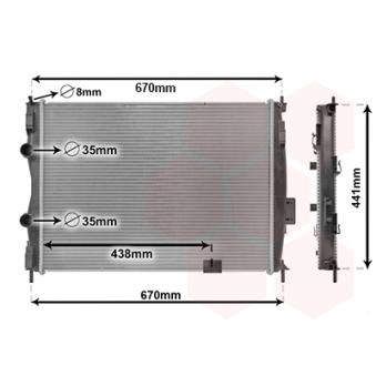 Radiateur, refroidissement du moteur VAN WEZEL OEM 21400JD90B