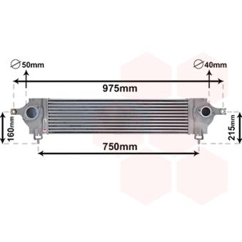 Intercooler, échangeur VAN WEZEL OEM 14461JD50B
