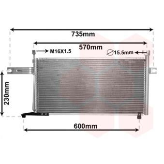Condenseur, climatisation VAN WEZEL OEM 921106F600