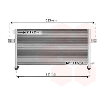 Condenseur, climatisation VAN WEZEL [13005204]