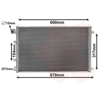 Condenseur, climatisation VAN WEZEL OEM 92100JD00A Condenseur, climatisation VAN WEZEL OEM 92100JD00A