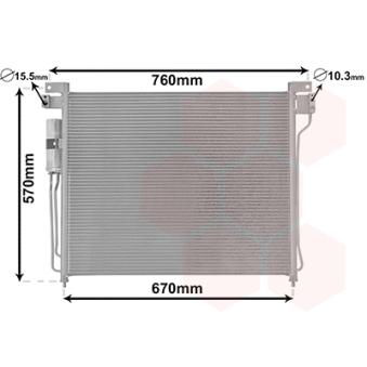 Condenseur, climatisation VAN WEZEL OEM 92100EB500