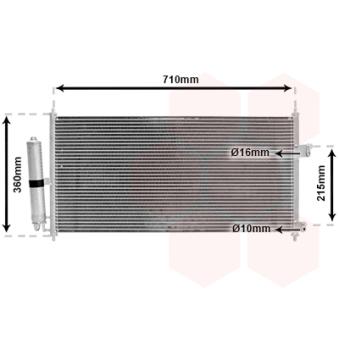 Condenseur, climatisation VAN WEZEL [13005311]