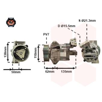 Compresseur, climatisation VAN WEZEL OEM 92600CJ70C