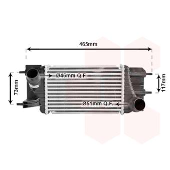Intercooler, échangeur VAN WEZEL OEM 144611KB2A Intercooler, échangeur VAN WEZEL OEM 144611KB2A