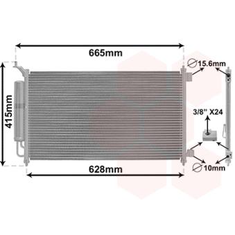 Condenseur, climatisation VAN WEZEL OEM 92100ZW40D