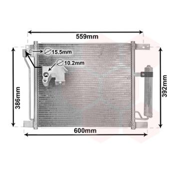 Condenseur, climatisation VAN WEZEL OEM 921003DD0A