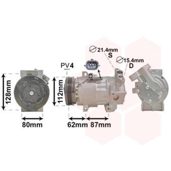 Compresseur, climatisation VAN WEZEL OEM 926006775R