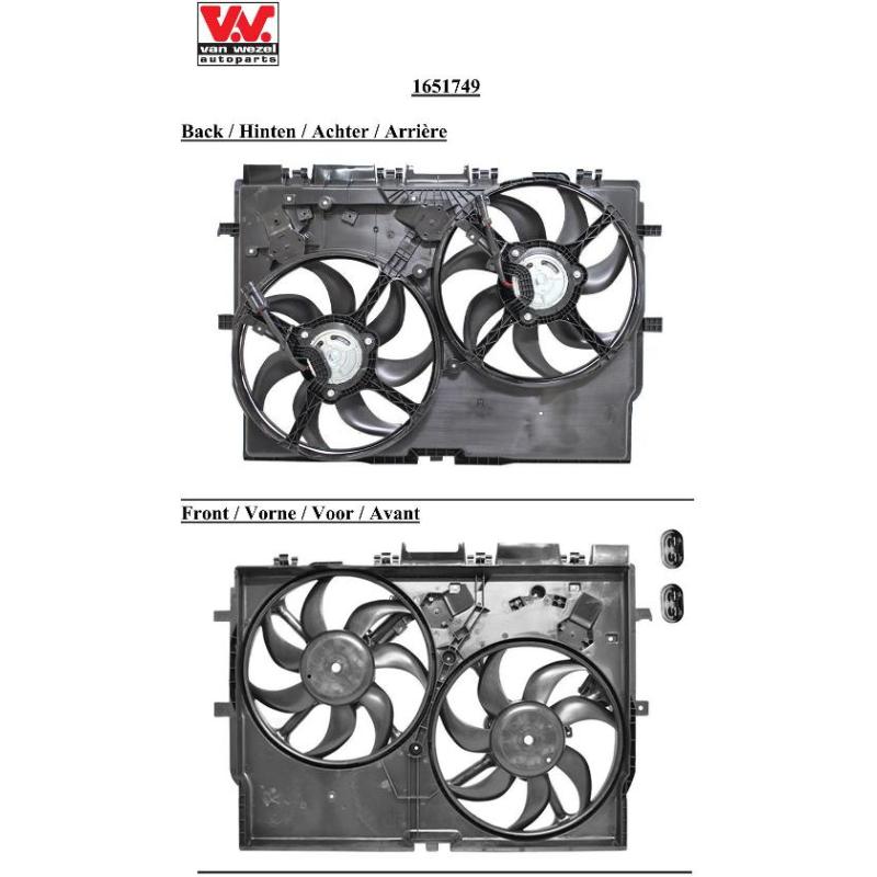 Ventilateur, refroidissement du moteur VAN WEZEL 1651749 - Visuel 1