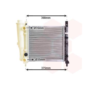 Radiateur, refroidissement du moteur VAN WEZEL 17002038
