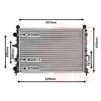Radiateur, refroidissement du moteur VAN WEZEL OEM 7635141