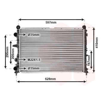 Radiateur, refroidissement du moteur VAN WEZEL OEM 7610803