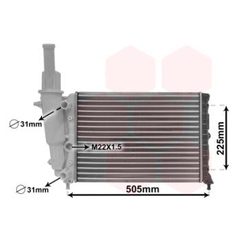Radiateur, refroidissement du moteur VAN WEZEL OEM 46465015