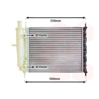 Radiateur, refroidissement du moteur VAN WEZEL OEM 7776507