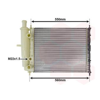 Radiateur, refroidissement du moteur VAN WEZEL OEM 7776508