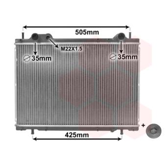 Radiateur, refroidissement du moteur VAN WEZEL OEM 76547089
