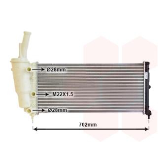 Radiateur, refroidissement du moteur VAN WEZEL OEM 46754746