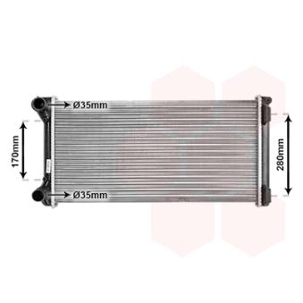 Radiateur, refroidissement du moteur VAN WEZEL 17002210