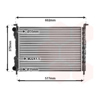 Radiateur, refroidissement du moteur VAN WEZEL OEM 46780326