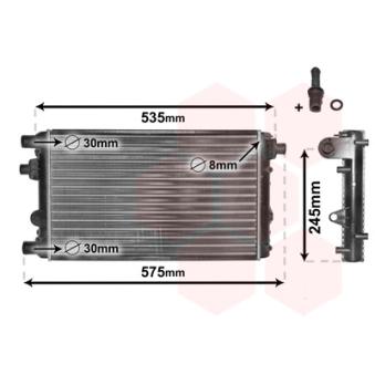 Radiateur, refroidissement du moteur VAN WEZEL OEM 46558704