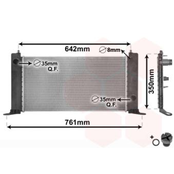 Radiateur, refroidissement du moteur VAN WEZEL OEM 46766167 Radiateur, refroidissement du moteur VAN WEZEL OEM 46766167