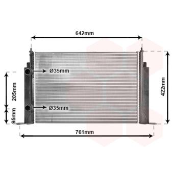 Radiateur, refroidissement du moteur VAN WEZEL 17002244