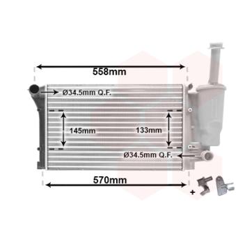 Radiateur, refroidissement du moteur VAN WEZEL OEM 46798741