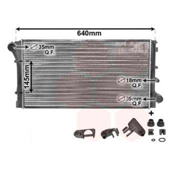 Radiateur, refroidissement du moteur VAN WEZEL OEM 46798743
