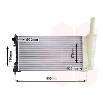 Radiateur, refroidissement du moteur VAN WEZEL OEM 51723827