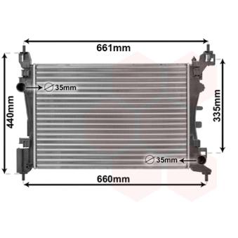 Radiateur, refroidissement du moteur VAN WEZEL OEM 55700447