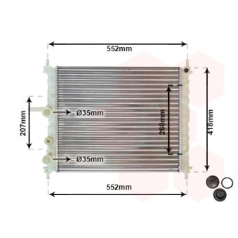 Radiateur, refroidissement du moteur VAN WEZEL OEM 51745120