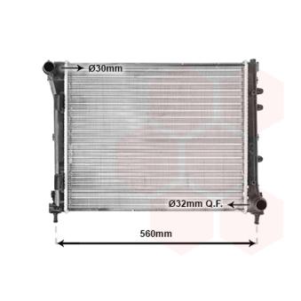 Radiateur, refroidissement du moteur VAN WEZEL OEM 51793589 Radiateur, refroidissement du moteur VAN WEZEL OEM 51793589