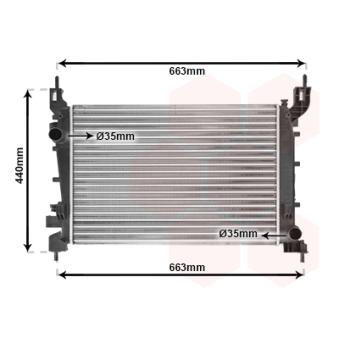 Radiateur, refroidissement du moteur VAN WEZEL OEM 51784706