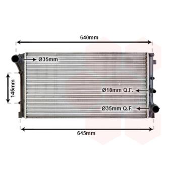 Radiateur, refroidissement du moteur VAN WEZEL OEM 51773192