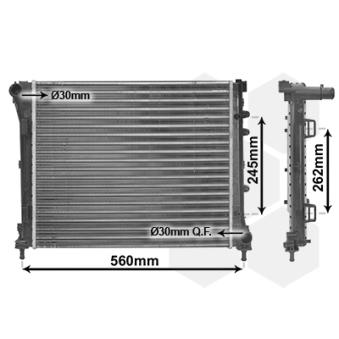 Radiateur, refroidissement du moteur VAN WEZEL OEM 52044997
