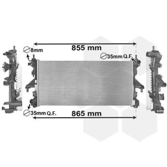 Radiateur, refroidissement du moteur VAN WEZEL OEM 1366650080
