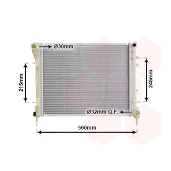 Radiateur, refroidissement du moteur VAN WEZEL OEM 51939066