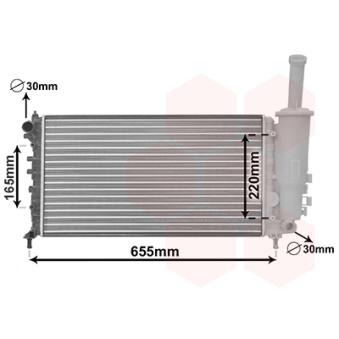 Radiateur, refroidissement du moteur VAN WEZEL OEM 46778148