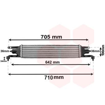 Intercooler, échangeur VAN WEZEL OEM 55700449