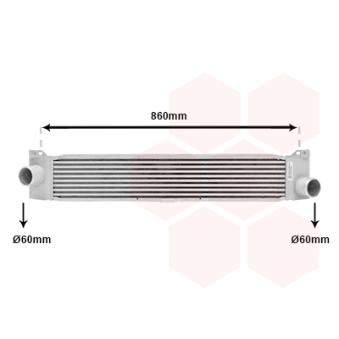 Intercooler, échangeur VAN WEZEL OEM 1340763080